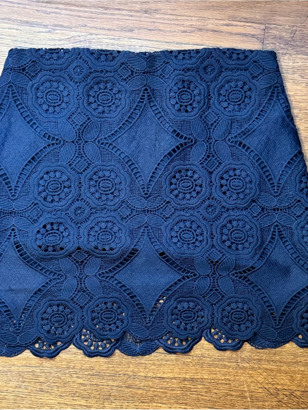 Abercrombie & Fitch Navy Crochet Lace Mini Skirt, Size 10
